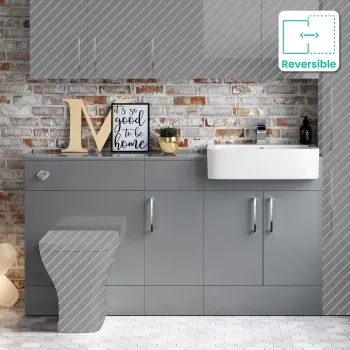 Harper Stone Grey Combination Vanity Basin 1500mm (Excludes Pan + Cistern)