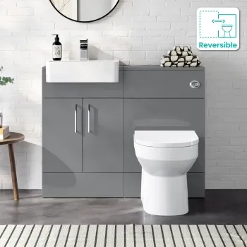 Harper Stone Grey Combination Vanity Basin & Miami Toilet 1000mm