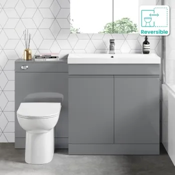 Trent Stone Grey Combination Vanity Basin and Aruba Toilet 1300mm