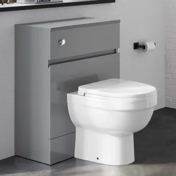 Foster Stone Grey Back To Wall Unit and Seattle Toilet