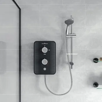 Gainsborough Slim Duo Electric Shower Piano Black 8.5KW