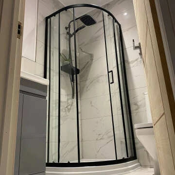 London Matt Black 6mm Quadrant Shower Enclosure 800x800mm