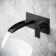 Eden Matt Black Waterfall Wall Mounted Basin Mixer Tap