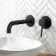 Selma Matt Black Wall Mounted Basin Mixer Tap