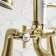 Nene Traditional Brushed Brass Bath Shower Mixer Tap