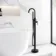 Selma Matt Black Freestanding Bath Shower Mixer Tap