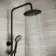 Ballina Round Matt Black Thermostatic Bath Filler Shower Set