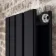 Faro Matt Black Double Flat Panel Vertical Radiator 1800x350mm