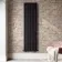 Faro Matt Black Double Flat Panel Vertical Radiator 1800x490mm