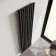 Marbella Matt Black Single Oval Panel Radiator 1800x480mm