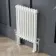 Athens White Double Column Horizontal Traditional Radiator 600x425mm