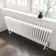 Athens White Triple Column Horizontal Traditional Radiator 450x1190mm