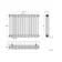 Athens White Triple Column Horizontal Traditional Radiator 600x785mm