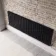 Faro Matt Black Double Flat Panel Horizontal Radiator 600x1820mm