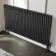 Athens Matt Black Triple Column Horizontal Traditional Radiator 750x1415mm