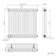 Athens Inky Blue Double Column Horizontal Traditional Radiator 600x605mm