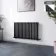 Marbella Matt Black Single Oval Panel Radiator 600x1020mm