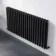 Marbella Matt Black Double Oval Panel Radiator 600x1200mm