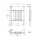 Gibraltar Slimline Large White Traditional Heated Towel Radiator (Flat Top Rail)