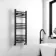 Barcelona Matt Black Straight Heated Towel Rail 1000x400mm