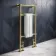Gibraltar Slimline Small Brushed Brass Traditional Heated Towel Radiator (Flat Top Rail)