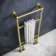 Gibraltar Slimline Small Brushed Brass Traditional Heated Towel Radiator (Flat Top Rail)