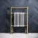 Gibraltar Slimline Large Brushed Brass Traditional Heated Towel Radiator (Flat Top Rail)