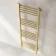 Barcelona Brushed Brass Straight Heated Towel Rail 1400x500mm