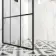 Munich Matt Black Grid Easy Clean 8mm Wet Room Shower Glass Panel 900mm