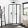 London Matt Black 6mm Offset Quadrant Shower Enclosure 1000x800mm