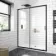 London Matt Black 6mm Sliding Shower Door 1400mm