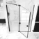 Vienna Matt Black Easy Clean 8mm Hinged Shower Door 1200mm