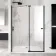 Vienna Matt Black Easy Clean 8mm Hinged Shower Door 1400mm