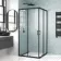 London Matt Black 6mm Corner Entry Shower Enclosure 900x900mm