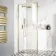 Munich Brushed Brass Framed Easy Clean 8mm Wet Room Shower Glass Panel 800mm