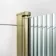 Geneva Fluted Effect Brushed Brass Easy Clean 6mm Bath Screen - 800mm
