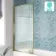 Fiji Easy Clean Fluted Brushed Brass Bath Screen - 800mm