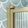 Fiji Easy Clean Fluted Brushed Brass Bath Screen - 800mm