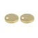 Brushed Brass Toilet Seat Round Hinge Cover Caps 50.3mm