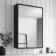 Mia Black Framed Mirror Cabinet 710x500mm