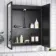 Mia Black Framed Illuminated LED Mirror Cabinet 710x600mm