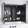 Mia Black Framed Illuminated LED Mirror Cabinet 710x800mm