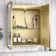 Mia Matt Brass Illuminated LED Mirror Cabinet 710x600mm