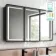 Olivia Black Framed Illuminated LED Mirror Cabinet 710x1200mm