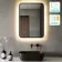 Mila Black Framed Backlit llluminated LED Mirror 700x500mm