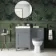 Bermuda Dove Grey Slimline Back To Wall Toilet Unit 500mm