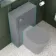 Bermuda Dove Grey Slimline Back To Wall Toilet Unit 500mm
