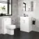 Mersey Gloss White Slimline Back To Wall Toilet Unit 500mm