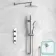 Ballina Premium Chrome Round Thermostatic Bath Filler Shower Set - 200mm Head & Slider Shower