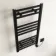 Naples Electric Premium Matt Black Straight Heated Towel Rail 800x450mm